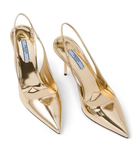 Prada Patent Leather Slingback Pumps 